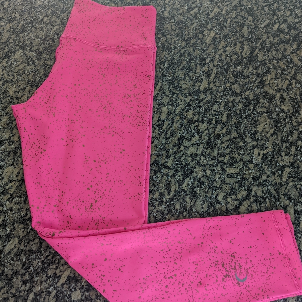 Zyia Pink & Gold Light n Tight Hi-Rise 7/8 legging size 6-8